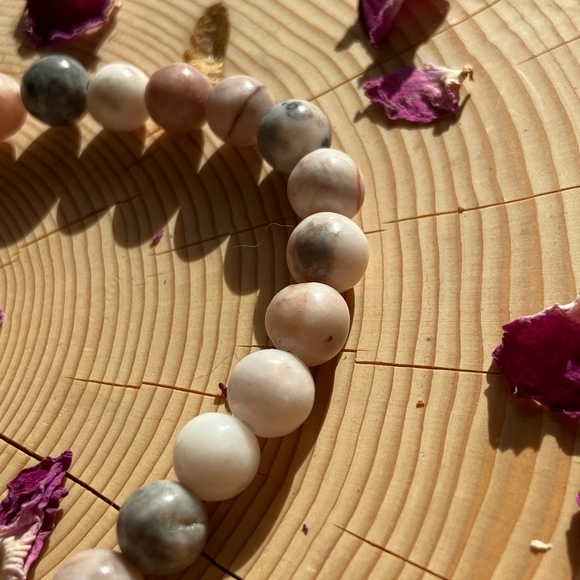 Pink Zebra Jasper Beaded Bracelet - Picture 3 of 3